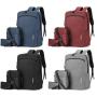ZR883 Laptop Bag USB Charger Computer Cover Backpack Oxford Fabric Waterproof Zipper Print Logo Gift Backpack Business Schoolbag