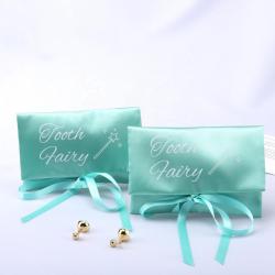 Luxury Double-Deck Satin Envelope Jewelry Pouch With Bow Envelope Silk Satin Gift Jewelry Packaging Dudt Bag