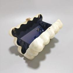 Bubble Acrylic Box Clutch Evening Handbag Beads Bag for Women