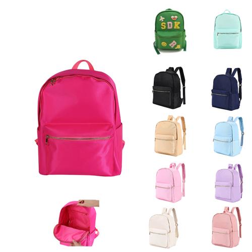 Factory Wholesale College Students Waterproof  Bag School Hot Pink Navy Nylon School Backpack Bag Kids Backpack School Bags