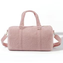 Winter Girls Fashion Pink Weekend Duffle Duffel Tote Kids Bag Cute Bag Teddy Plush Travel Bag