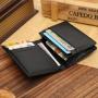 Plain Weave Pu Leather Men's Business Card Holder