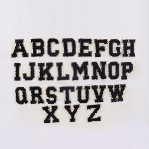 Keymay RTS Fast Shipping Lightweight A-Z Alphabet Varsity Letter Patches Self Adhesive Chenille Stickers Chenille Letters