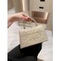 NEW Women's Pearl Clutch Bag Noble Crystal Beaded Evening Bags Wedding Clutch Purse Bag with Handle Handbag