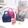 Gelory Portable Zipper Lunch Tote Bag for Women Lunch Box Insulated Lunch Container Bag