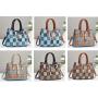 ZR709 Woman Bag Handbag Retro Lattice PU Fashion Female Latch Portable Big Shoulder Bag Girl Versatile Tote Bag Shopping Party