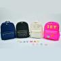 Keymay RTS Back to School Personalized Chenille Letter Patches Rucksack Embroidery Kids Travel Backpack Bag Children School Bags