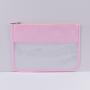 Keymay 19 Colors RTS Stock High Quality Bright Colors Personalized Letter Pvc Clear Pouch Makeup Pouch Bag Flat Cosmetic Bag