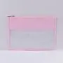 Keymay 19 Colors RTS Stock High Quality Bright Colors Personalized Letter Pvc Clear Pouch Makeup Pouch Bag Flat Cosmetic Bag