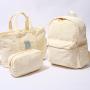 Girls and Boys Classic School Bags Light Weight ONE Size Corduroy Kids School Backpack