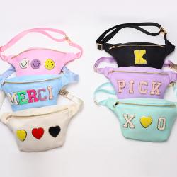 Keymay Customizable Printable Waterproof Unisex Nylon Sport  Belt Bag Custom Fanny Pack Pouch Waist Bag