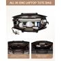 LOVEVOOK 15.6 In Laptop Tote Bag Office Work Bag Briefcase Professional Teacher Computer Purse PU Leather Shoulder Bag for Women