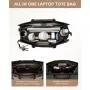 LOVEVOOK 15.6 In Laptop Tote Bag Office Work Bag Briefcase Professional Teacher Computer Purse PU Leather Shoulder Bag for Women