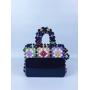 New Fashion Handmade Colorful Bead Checkered Woven Bag carteras para mujer 	 sac a main