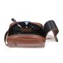 Premium leather travel pouch makeup bag toiletry bag customized with logo genuine leather men's cosmetic bag