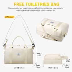 Wholesale 2pcs Waterproof Carryon Weekender Overnight Duffel Bag with Toiletry Purse Men Women Travel Luggage Garment Duffle Bag