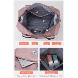 custom logo foldable travel bag waterproof carry on hand large capacity portable woman collapsible weekender sport duffle bags