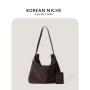 Popular Nylon Material Soft Zipper Handbag  Inner Polyester Women's Shoulder Bags