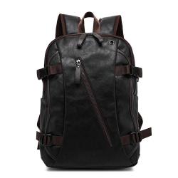 ZWY301 Hot Sell PU Men Vintage Backpack Classic Durable Casual Day Pack Large Capacity Laptop Backpack Sport Travel Shoulder Bag
