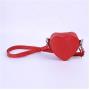 Latest New Designer Heart Shape Faux Ostrich Women Bags Handbag Genuine Leather Lady Crossbody Mini Bag