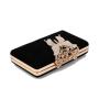 New product box clutch evening bag diamond butterfly banquet evening dress handbag elegant velvet black evening party bags