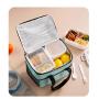 Gelory Hot Sales Large Capacity Square Thermal Insulated Lunch Bento Box Bag Aluminum Foil Thickened Waterproof Lunch Box Bag
