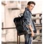 ZF181 Men Backpack PU Computer Bag Breathable Waterproof Schoolbag Fashion Popular Outdoor Travel Shoulder Bag