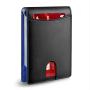 Customs Wallet Men Elegant Slim Wallet with Money Clip Unisex Multi Pockets Fashion Soft Grain Leather Wallet
