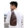 XL011 Fashion Waterproof Classic Crossbody Bag Customized Logo New Version With USB port Earphone Hole Men's Chest Bag