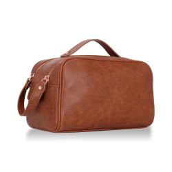 New Personalized Leather Travel Toiletry Bag Large Travel Bathroom Shaving Dopp Kit Large Cosmetic Travel Bag Waterproof