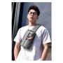 HR194 New Men's Business Chest Bag Durable Fabric Outdoor Hiking Casual Travel Shoulder Bag Fashion Printing Shoulder Waist Bag
