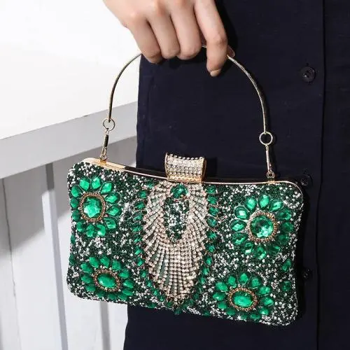 New diamond evening bag banquet dress handbag crossbody small square bag female small clutch bag