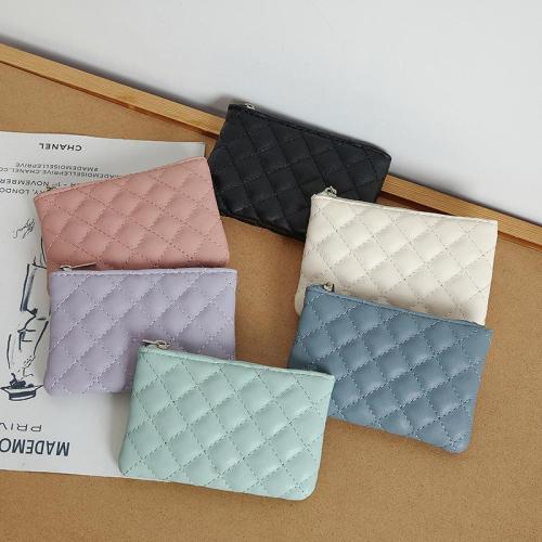 2024 New Lingge Short PU Soft Leather Coin Purse Cross Body Ultra Light Ladies Card Bags Wallets Purse