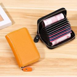 Hot Sales Women's Anti-Theft Zipper Short Wallet Solid Pattern PU and Polyester Lined Wallets Card Holders For Ladies