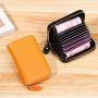 Hot Sales Women's Anti-Theft Zipper Short Wallet Solid Pattern PU and Polyester Lined Wallets Card Holders For Ladies