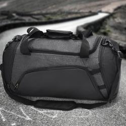 Custom Large Capacity Waterproof Men Sport Travel Duffle Bag With Logo Travel Backpack With Shoe Compartment  Nylon Gym Bags