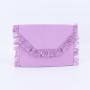 Ladies Clutch Bags Women Cute Canvas Bag Fringe Tassel Bright Color Wallet Flat Purse Girls Handy Envelope Bag Clutch Purse