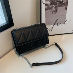 Solid Color Sewing Chain Bag for Women 2022 New Fashion Korean Version Western-style Texture Women's Shoulder Bag