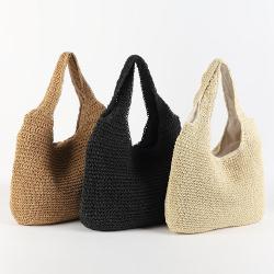 Hot selling fashion straw woven large capacity beach leisure women's bag sac main femm sac