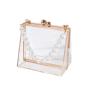 Fashion Acrylic Handbag Display Box Clear Purse Transparent Chain Evening Resin Clutch Cute Canvas Lady Bag Polyester Shell 400g