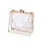Fashion Acrylic Handbag Display Box Clear Purse Transparent Chain Evening Resin Clutch Cute Canvas Lady Bag Polyester Shell 400g