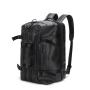 2023 New Men's Large Capacity PU Leather Backpack Waterproof Straddle Travel Computer Bag with USB Portability