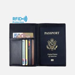 Couverture De Passeport Travel Business Passport Folder Wallet With Customized Logo Genuine Leather Passport Cover Holder
