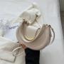 Semicircular Pure Tote Bolsos-Para-Mujeres- Underarm Bucket Bolsas Para Mujer Handbag Tote Bag Taschen