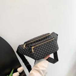 KBW385 New Square Bag Fashion PU Single Shoulder Crossbody Chest Bag Fitness Outdoor Sports Mobile Phone Waist Bag