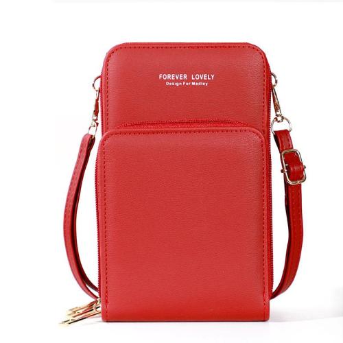 New phone bag for Women Large Capacity Multi-Functional Solid Color Simple Shoulder Bag Touch Screen  Mobile Phone bag