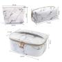 Marble 3pcs Makeup Bags Portable Travel Cosmetic Bag Waterproof Multifunction Case for Girl Women