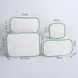 Solid Color 8 Colors 4 Sizes Cotton Cosmetic Bag Custom Print Logo Women Men Travel Toiletry Pouch Waterproof Canvas Makeup Bags
