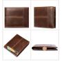 ZF015 RFID  Anti-theft Men Retro Wallet Short Head Layer Cowhide Multi Card Position Wallet Waterproof Wear Change Purse