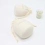 Wholesale Round Bottom Candle Gift Hair Packaging Cotton Linen Pouch Natural Cotton Muslin Candle Bag